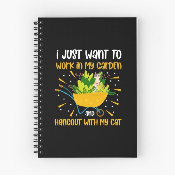 Item preview, I Just Want To Work In My Garden And Hangout With My Cat designed and sold by haselshirt.
