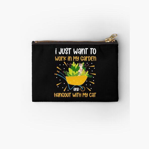 Item preview, I Just Want To Work In My Garden And Hangout With My Cat designed and sold by haselshirt.