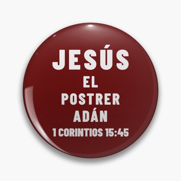 Item preview, 1 Corinthians 15:45 Jesus the Last Adam Spanish Bible Verse designed and sold by NombresDeJesus.