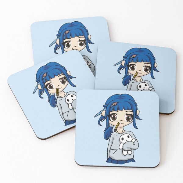 Item preview, Cute Anime Artist Girl Blue Hair designed and sold by STUDIO-72.