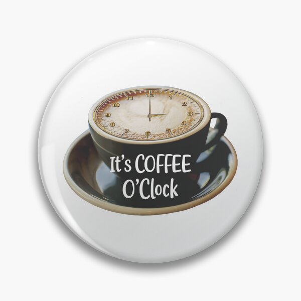 Item preview, It's Coffee O'Clock - Time for Coffee - (+ View this design on 75+ products) designed and sold by Julien Hebbrecht.