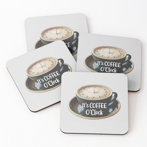 Item preview, It's Coffee O'Clock - Time for Coffee - (+ View this design on 75+ products) designed and sold by Julien Hebbrecht.