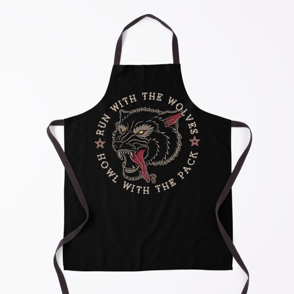 Item preview, Run With the Wolves, Howl With the Pack, Old School Wolf Tattoo Design designed and sold by Proverbial Wisdom Design.