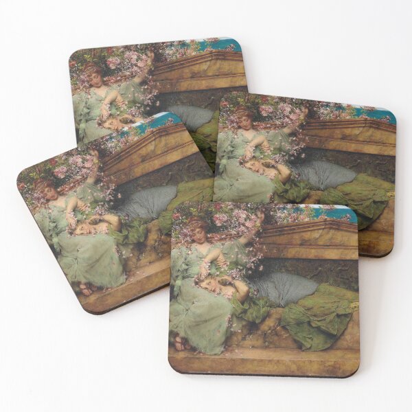 Item preview, In a Rose Garden by Lawrence Alma Tadema - Vintage Art designed and sold by RickE.