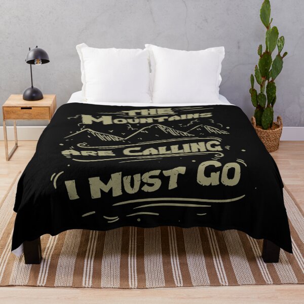 Item preview, The Mountains Are Calling I Must Go Outdoors Camping Hiking designed and sold by creativeMOW.