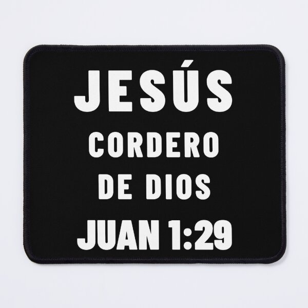 Item preview, John 1:29 Jesus Lamb of God Spanish Bible Verse designed and sold by NombresDeJesus.
