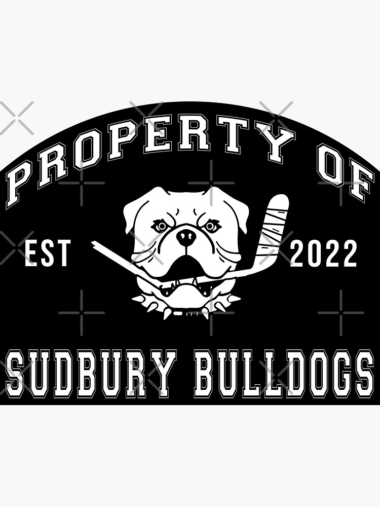 "Shoresy Property Of Sudbury Bulldogs" Sticker by SickReference