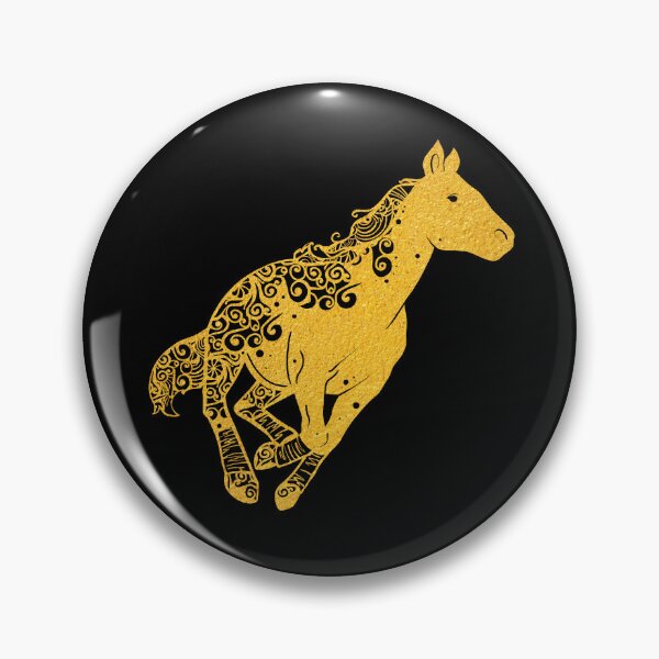 Item preview, Quarter Horse Pony Gold Papercut Mandala Art designed and sold by hign.