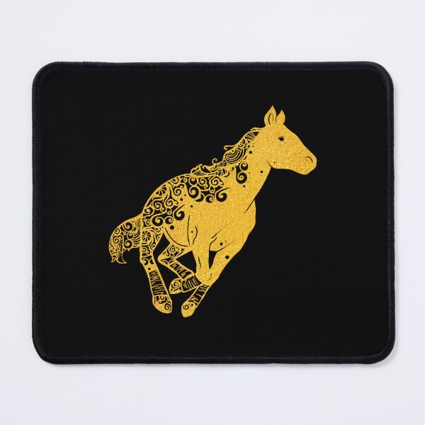 Item preview, Quarter Horse Pony Gold Papercut Mandala Art designed and sold by hign.