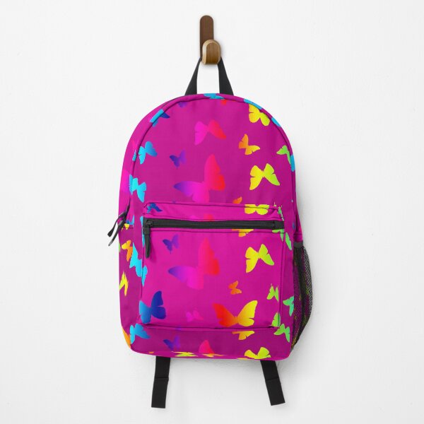 Item preview, Beautiful Rainbow Butterfly Pattern with Gradient Pink background designed and sold by Jennykies.