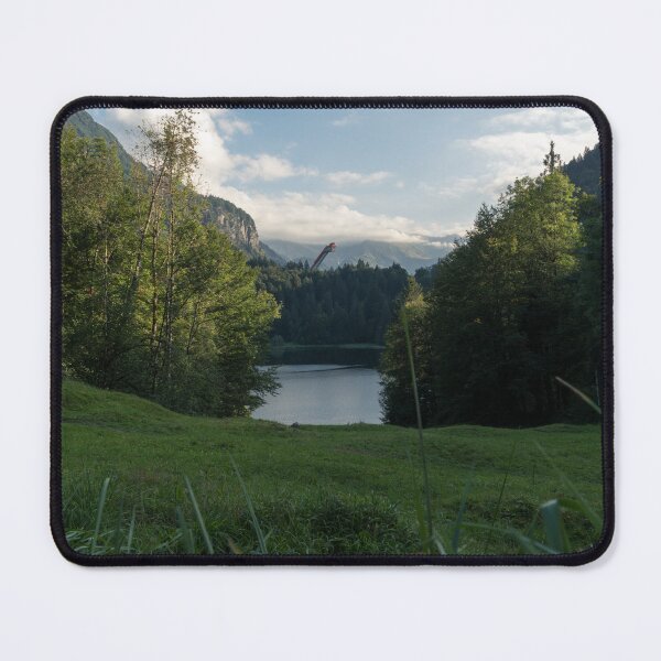 Item preview, Freibergsee and ski flying hill in Oberstdorf - Allgäu Alps designed and sold by xP42.