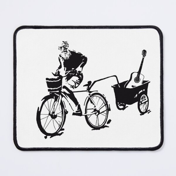 Item preview, Abuelo en bicicleta con una guitarra. designed and sold by gardentree.