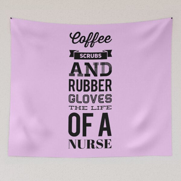 Item preview, Nursing Quotes - Coffee and Scrubs designed and sold by SuperMerchMan.