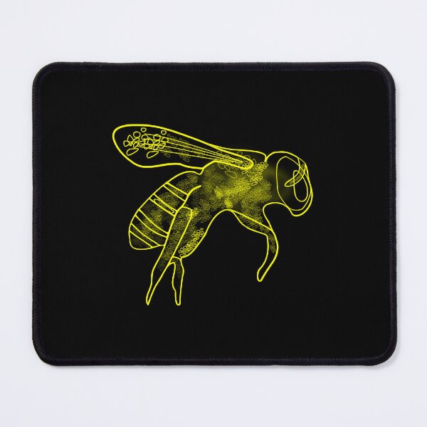 Item preview, Bee Bright Yellow Pollinator Insect Artful Illustration designed and sold by artfulnotebook.