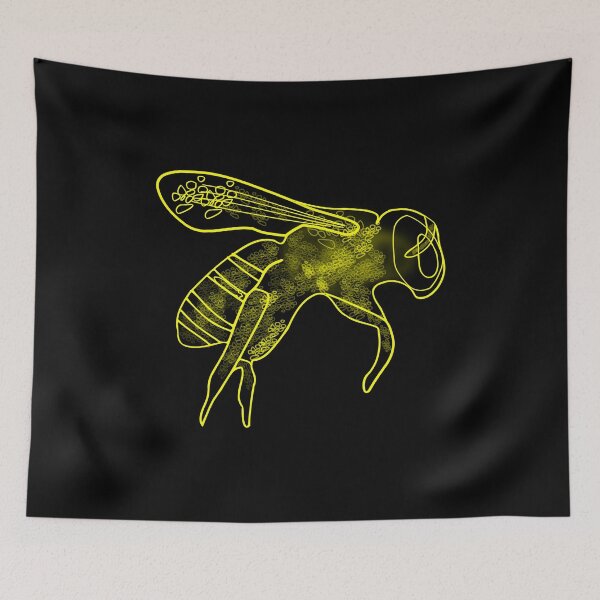Item preview, Bee Bright Yellow Pollinator Insect Artful Illustration designed and sold by artfulnotebook.