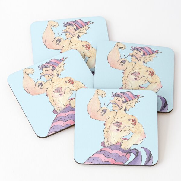 Item preview, MerMay Sailor Merman with Tattoos Watercolor designed and sold by SimplyKitt.