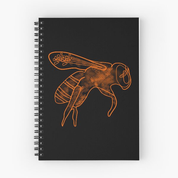 Item preview, Bee Orange Pollinator Insect Artful Illustration designed and sold by artfulnotebook.