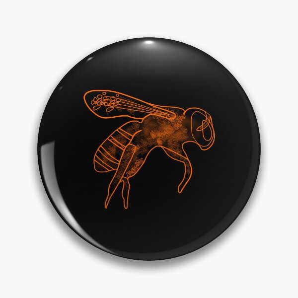 Item preview, Bee Orange Pollinator Insect Artful Illustration designed and sold by artfulnotebook.