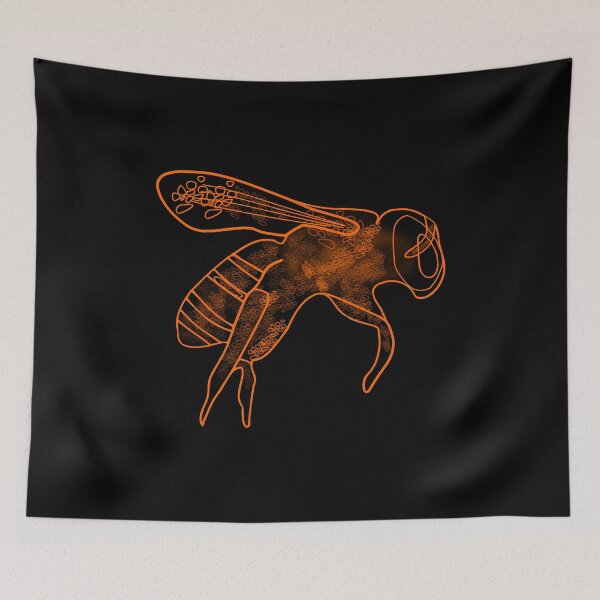 Item preview, Bee Orange Pollinator Insect Artful Illustration designed and sold by artfulnotebook.