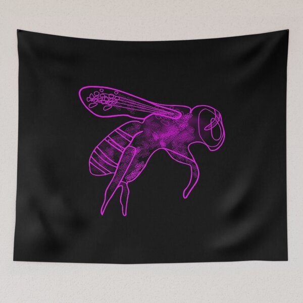 Item preview, Bee Pink Pollinator Insect Artful Illustration designed and sold by artfulnotebook.