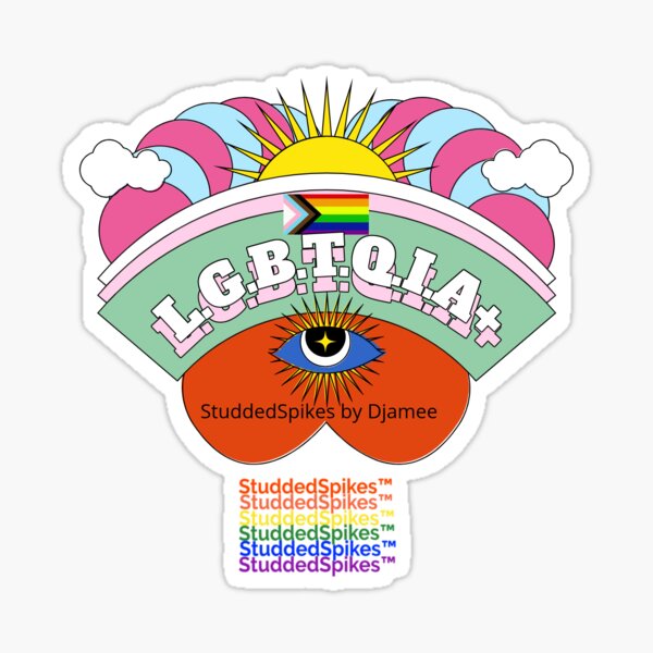 LGBTQIA+ StuddedSpikes by Djamee Sticker