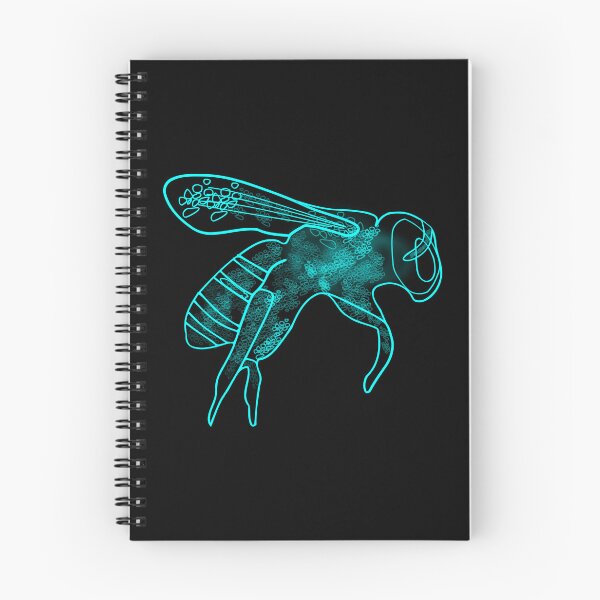 Item preview, Bee Turquoise Pollinator Insect Artful Illustration designed and sold by artfulnotebook.