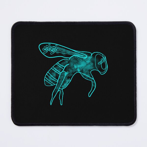 Item preview, Bee Turquoise Pollinator Insect Artful Illustration designed and sold by artfulnotebook.