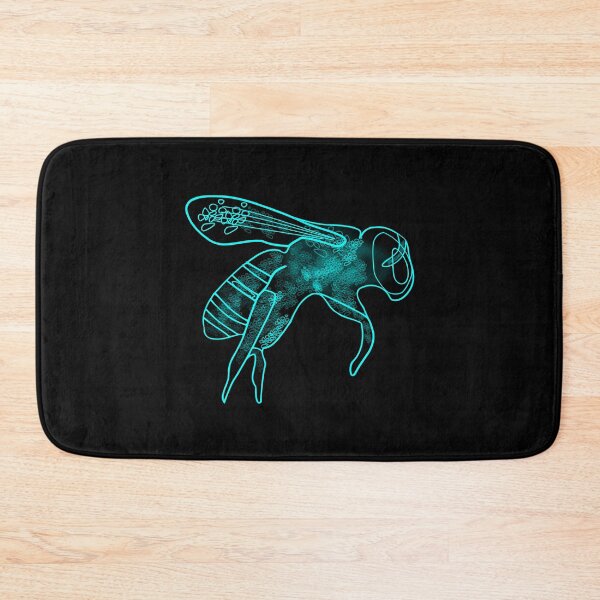 Item preview, Bee Turquoise Pollinator Insect Artful Illustration designed and sold by artfulnotebook.