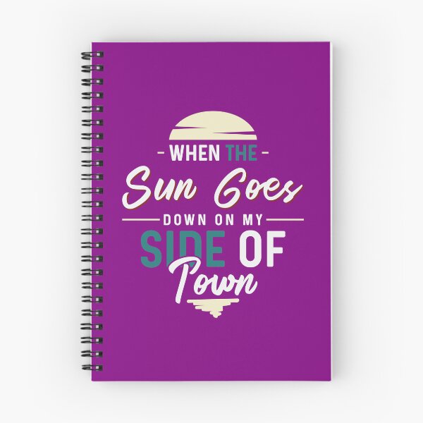 Item preview, When The Sun Goes Down On My Side Of Town | purple hoodie designed and sold by mvernondesigns.