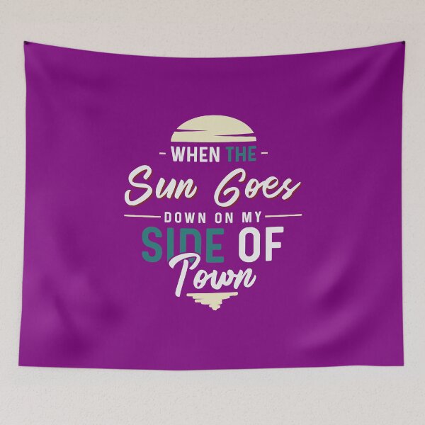 Item preview, When The Sun Goes Down On My Side Of Town | purple hoodie designed and sold by mvernondesigns.