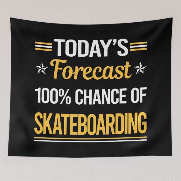 Item preview, Funny Today's Forecast Skateboarding Skateboard Skateboarder designed and sold by TroyaBrewer.