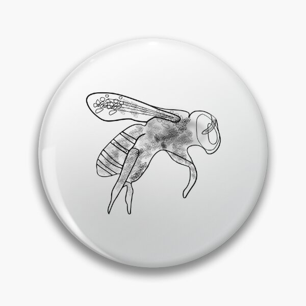 Item preview, Bee Black Pollinator Insect Artful Illustration designed and sold by artfulnotebook.