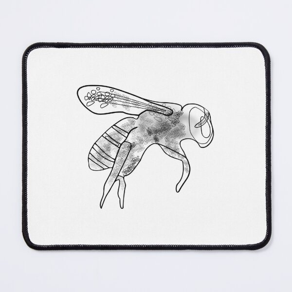 Item preview, Bee Black Pollinator Insect Artful Illustration designed and sold by artfulnotebook.