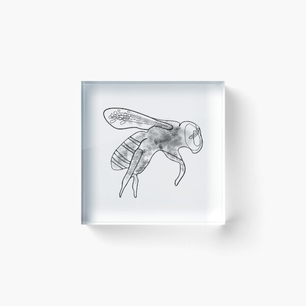 Item preview, Bee Black Pollinator Insect Artful Illustration designed and sold by artfulnotebook.