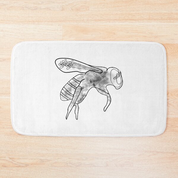 Item preview, Bee Black Pollinator Insect Artful Illustration designed and sold by artfulnotebook.