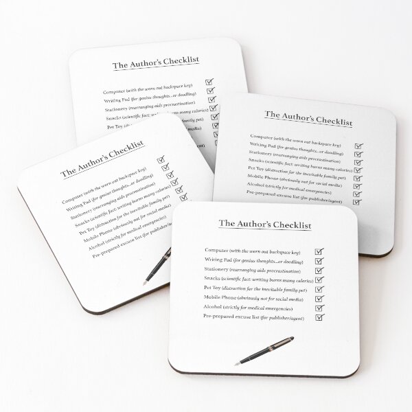 Item preview, Author's Checklist (Literary Humour) designed and sold by ThatsNovelGifts.