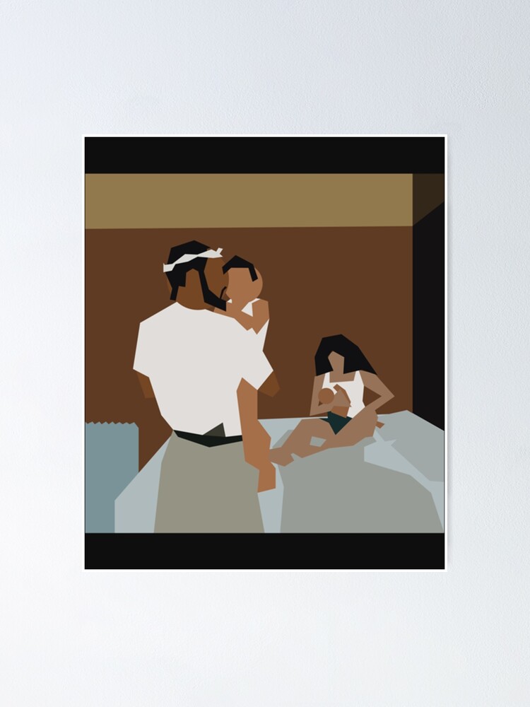 "mr. morale and the big steppers minimal album cover " Poster for Sale