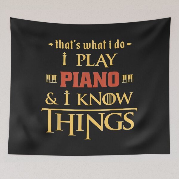 Item preview, Funny Musical Instrument T-shirt I Play Piano I Know Things designed and sold by virnmjan.