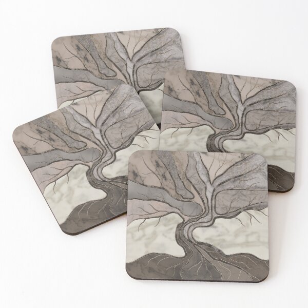 Item preview, Taupe Marble Tree of life designed and sold by k9printart.