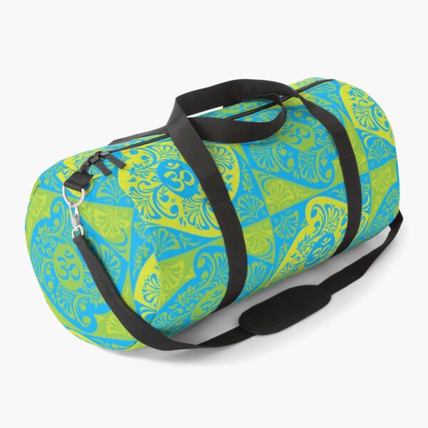 Item preview, Aum symbol on blue green floral patterned motif designed and sold by ZOXOFO.