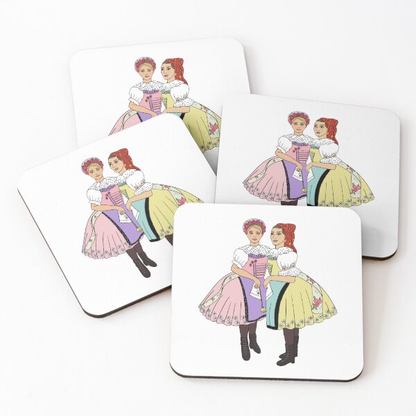 Item preview, Girls of Velke Pavlovice / Holky z Velke Pavlovic on white, Czech folklore, Moravian folklore,  designed and sold by Folkiestore.