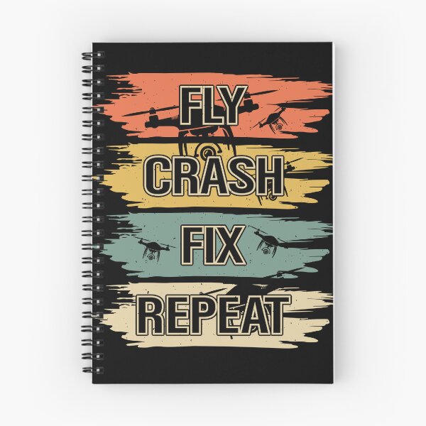 Item preview, Drone - Fly Crash Fix Repeat - Drone Pilot Retro designed and sold by Shirt-Designs.