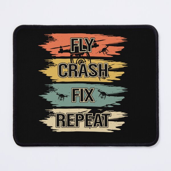 Item preview, Drone - Fly Crash Fix Repeat - Drone Pilot Retro designed and sold by Shirt-Designs.