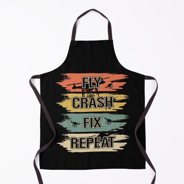 Item preview, Drone - Fly Crash Fix Repeat - Drone Pilot Retro designed and sold by Shirt-Designs.