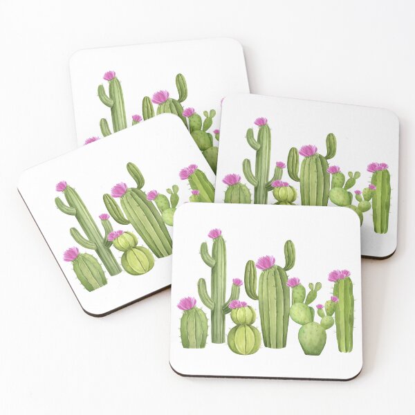 Item preview, flowering cacti, succulents designed and sold by AnaGuziiArt.