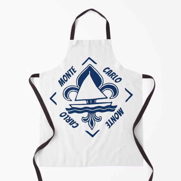 Item preview, Monte Carlo in Monaco - French Seaside Resort - Navy Blue Vintage Sailor Logo - Sailing Boat with Heraldic Lily designed and sold by Vintage-TM.