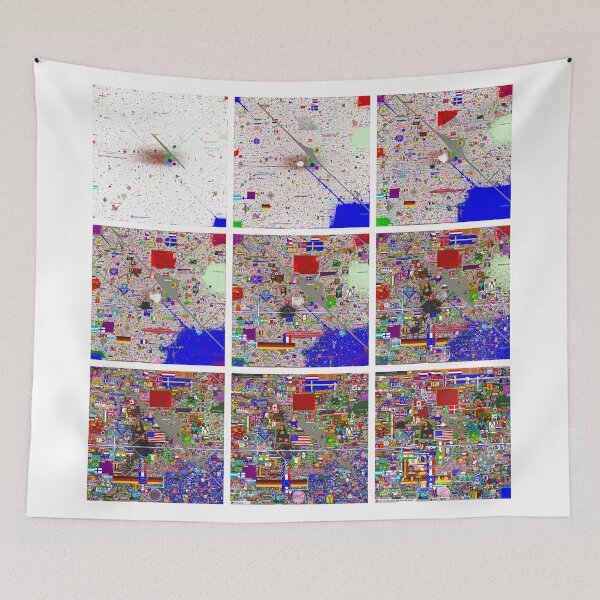 Item preview, Reddit /r/Place 12K Evolution of the Canvas in Snapshots (3x3) designed and sold by bobbooo.