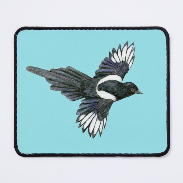 Item preview, Flying magpie pencil illustration designed and sold by Bwiselizzy.