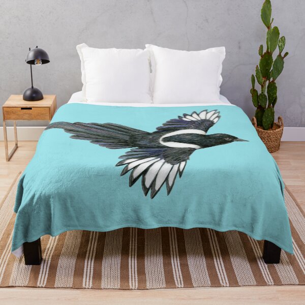 Item preview, Flying magpie pencil illustration designed and sold by Bwiselizzy.