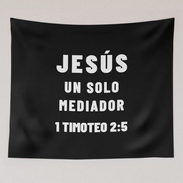Item preview, 1 Timothy 2:5 Jesus Only Mediator Spanish Bible Verse designed and sold by NombresDeJesus.